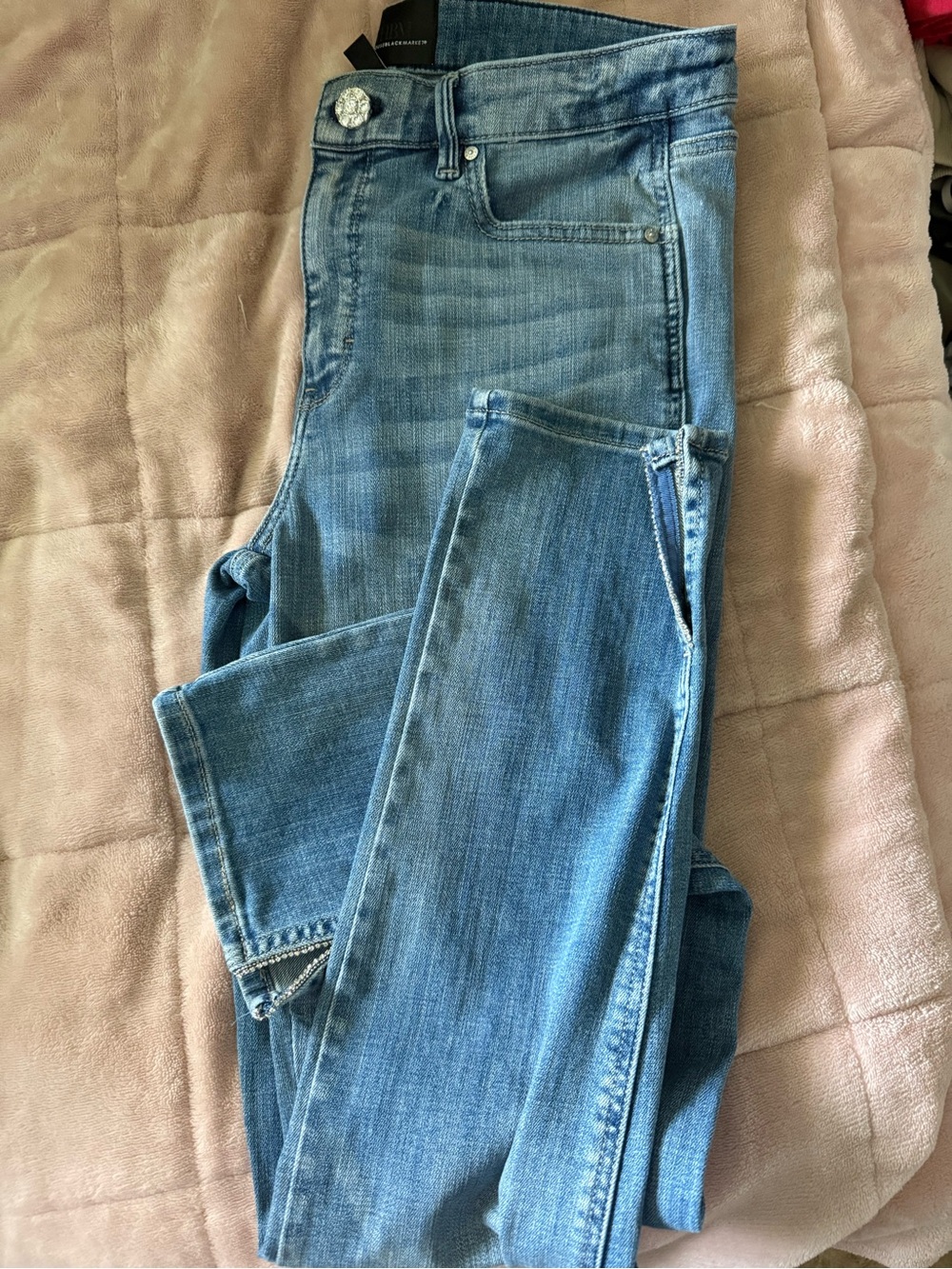White House Black Market Slim High-Rise Jeans - Blue